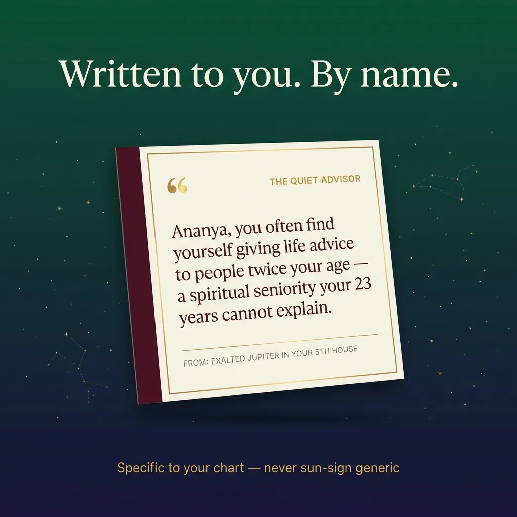 Sample personalised insight addressed to the reader by name