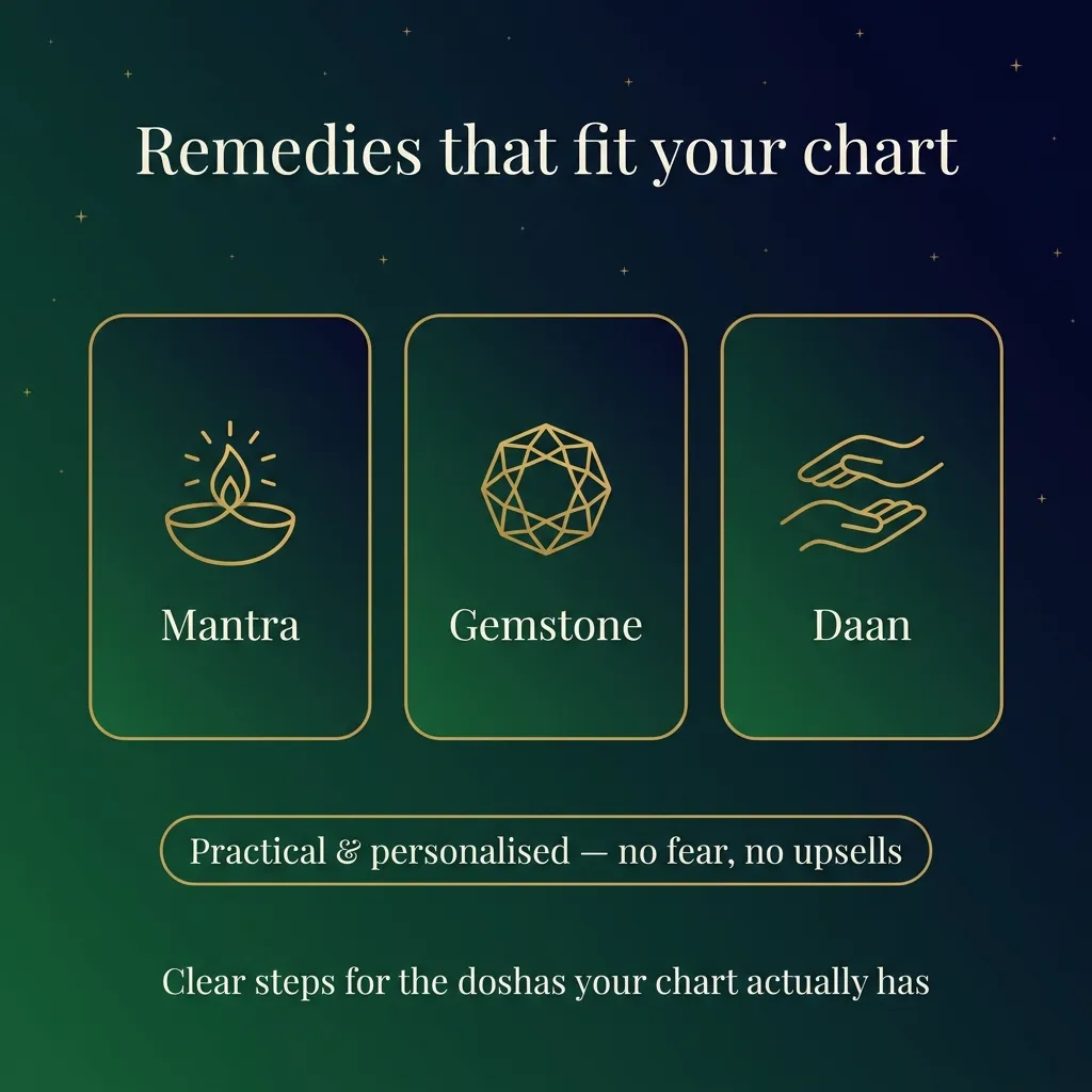Personalised mantra, gemstone and daan remedies